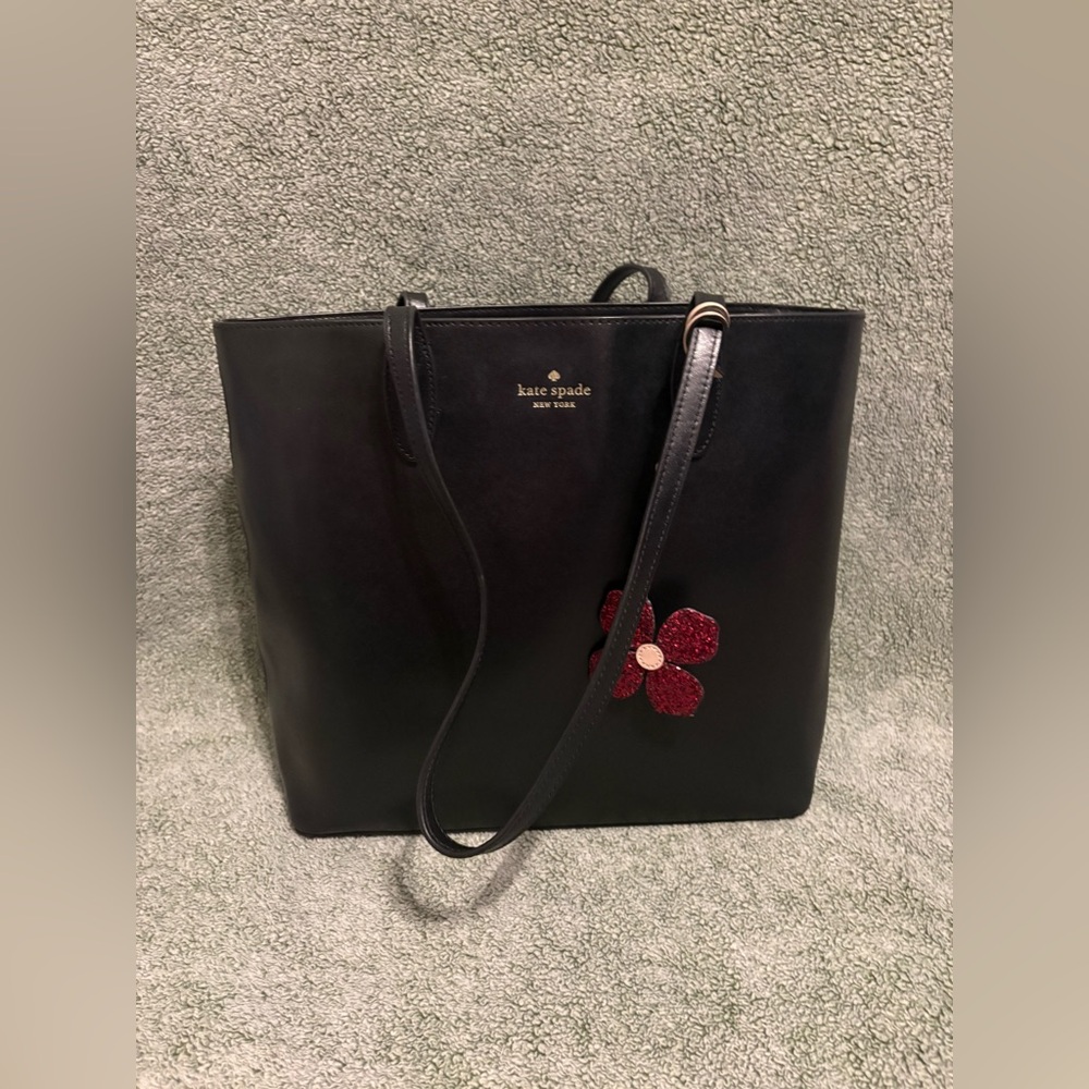 Kate Spade Black Leather Tote Bag